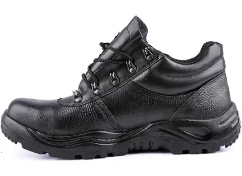 کفش کار ایمنی؛ چرمی پلاستیکی سایز (42 44 45) قهوه ای مشکی