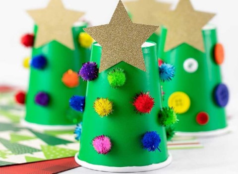 لیوان یکبار مصرف برای کاردستی؛ کاغذی پلاستیکی (جا مدادی آدم برفی عروسک) متنوع glass