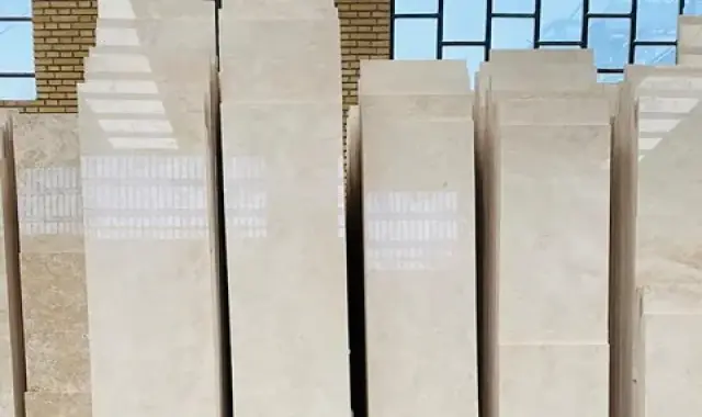 سنگ ساختمانی تراورتن محلات؛ مقاوم کرم روشن جذب پایین آب Mahalat