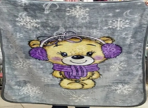 خرید پتو گلبافت نوزادی طوسی با قیمت استثنایی