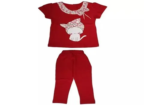 لباس راحتی دخترانه؛ کتان پنبه پشمی ثبات رنگ 2 نوع بچگانه