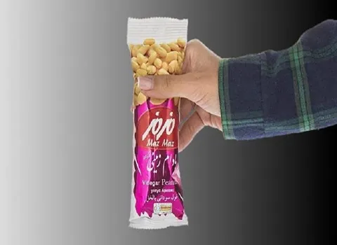 بادام زمینی مزمز سرکه ای؛ بسته بندی انرژی زا مواد معدنی Protein