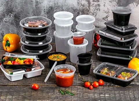 ظروف یکبار مصرف گوهردشت؛ مات شفاف (سفید مشکی) پلی پروپیلن Gohardasht