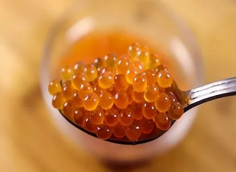 قیمت خرید خاویار طلایی قزل آلای خزر  + تست کیفیت