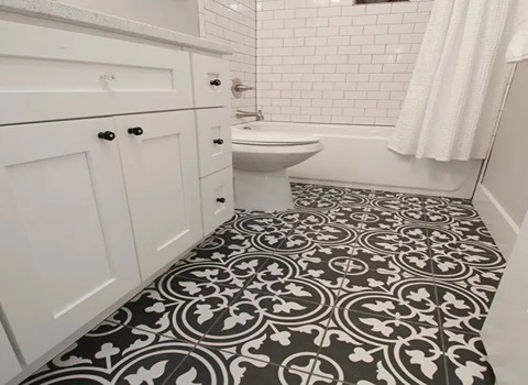 کاشی و سرامیک مرجان جدید؛ سیاه سفید لعاب دار 2 نوع ساده گلدار