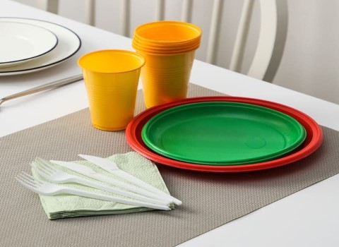 ظروف یکبار مصرف پلاستیکی؛ طرح لاکچری لوکس شفاف (لیوان ظرف درب دار)