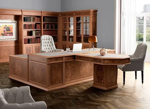 مبلمان اداری لاهیجان؛ استیل کلاسیک مقاوم 2 چوب گردو راش