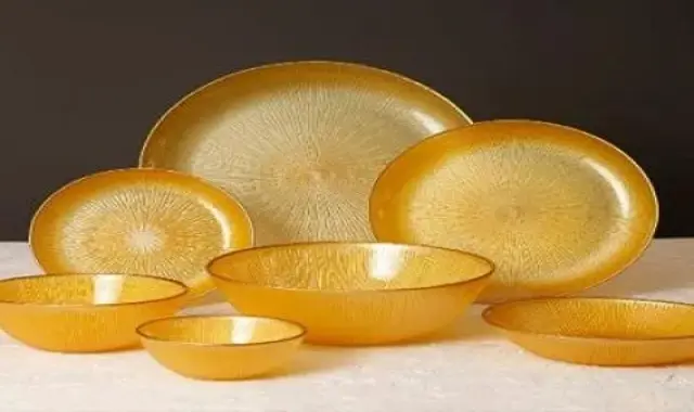 خرید و قیمت انواع کاسه بلور رنگی