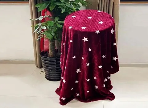 پتو ژله ای ستاره ای؛ فیروزه ای زرشکی صورتی آب 30 درجه (220*240 150*200)