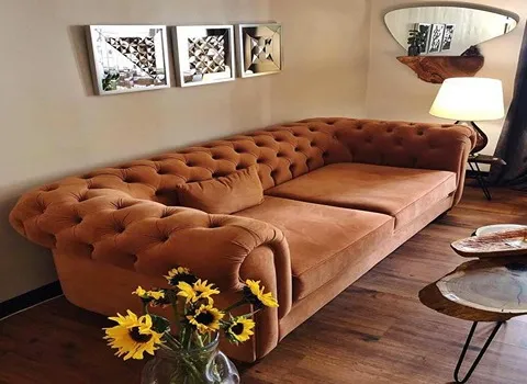 مبل راحتی چستر کویین؛ راش گردو 2 نوع سلطنتی مدرن Queen