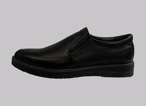 کفش چرم چرمینه؛ گاو نیم پوست مخاط 2 رنگ قهوه ای مشکی سایز (41 42)