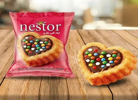 کیک و کلوچه اکباتان؛ پرتقالی کاکائویی 3 مغز (نارگیل گردو بادام)