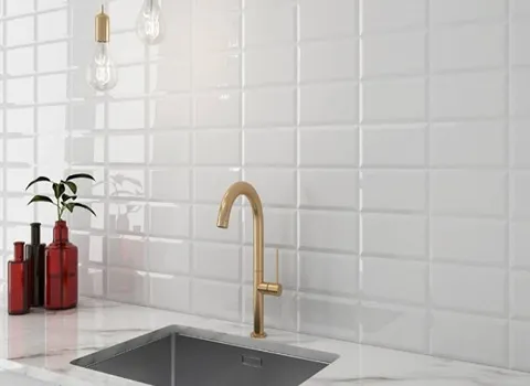 کاشی بین کابینتی سفید؛ سرامیکی آلومینیومی استیل 2 مدل کلاسیک مدرن