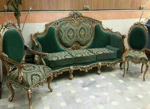 پارچه مبلی سبز سلطنتی؛ مخملی نرم لطیف دوام زیاد تولید چین 420 گرم