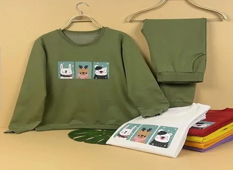 لباس زنانه شیک خانگی ایرانی؛ تریکو پوپلین بلوز شلوار تاپ Iran