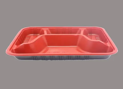 ظرف یکبار مصرف چند خانه در دار؛ پلی پروپن بازیافتی Disposable container