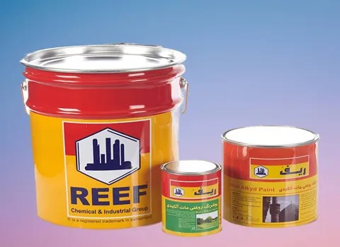 رنگ ساختمانی ریف؛ روغنی پلاستیکی اکریلیک وزن (1 2 4) کیلوگرم