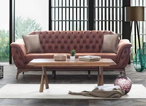 مبل چستر کلاسیک مدرن؛ منبت کاری چوب رنگ نود خنثی نقره ای سرویس (7 9) نفره