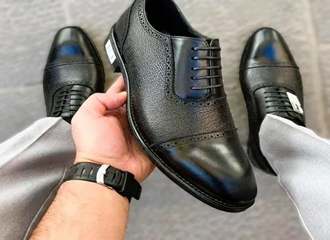 کفش چرم طبیعی؛ زنانه مردانه 3 رنگ سفید مشکی قهوه ای