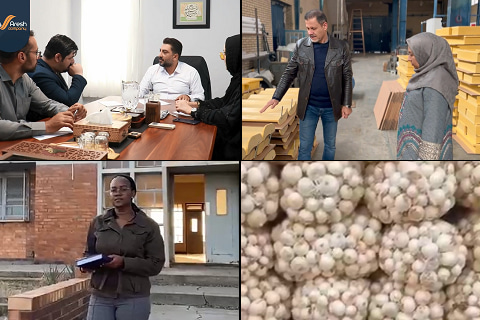 فیلم: صادرات ۱ کانتینر گوجه به قطر، صادرات ۵ تن ضد زنگ به ترکمنستان، ارسال سمپل برنج از هند به آلمان، بارگیری ۲ تن پودر لباسشویی از ورامین و فیلم های جذاب دیگر