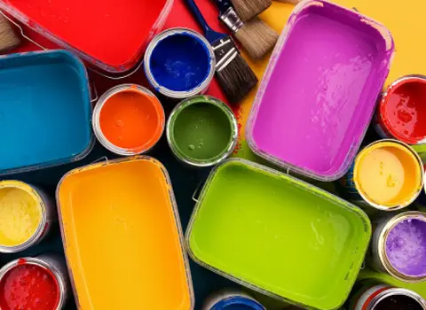 رنگ پلاستیک عمده؛ ماندگاری بالا ضد آب 3 رنگ آبی نارنجی سبز