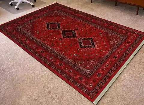 گلیم فرش قرمز؛ دستبافت ماشینی 3 مدل شاهسونی قشقایی هرسین