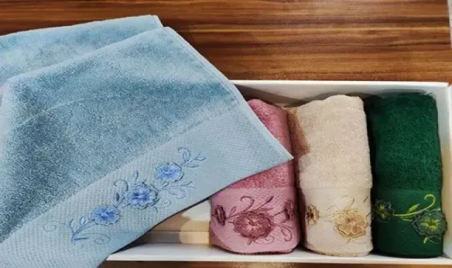 حوله دستی گل برجسته؛ لطیف شیک بادوام ابعاد (40*60) سانتی متر