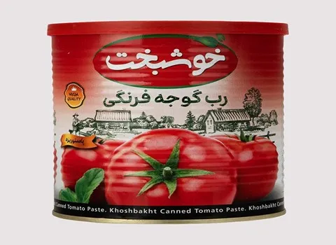 رب گوجه خوشبخت؛ شیشه قوطی (400 1500) گرمی سلامت دهان دندان