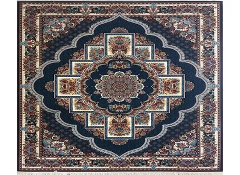 فرش نگین مشهد 6 متری؛ گل برجسته نخ اکریلیک پلی استر