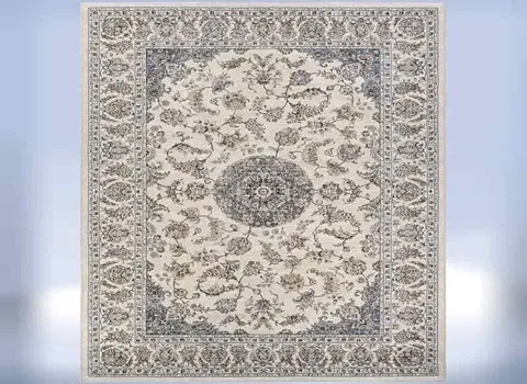 فرش ماشینی اصفهان؛ نخ پلی استر زرشکی فیروزه ای 9 متری Acrylic