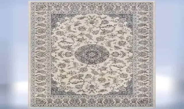 فرش ماشینی اصفهان؛ نخ پلی استر زرشکی فیروزه ای 9 متری Acrylic