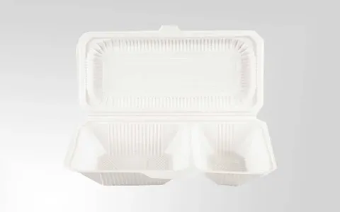 ظرف گیاهی دوخانه؛ نشاسته ذرت کارتن مقاومت گرمایی 100 عددی