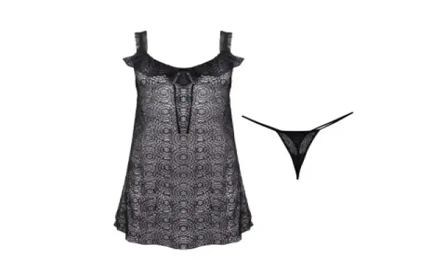 لباس خواب توری؛ گیپور پلی استر الاستین طرحدار 2 رنگ قرمز pink