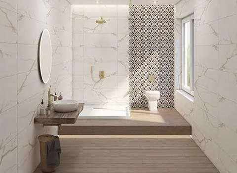 سرامیک طرح پارکت در کرج؛ قهوه ای کرم طوسی ضد آب ابعاد 60*90