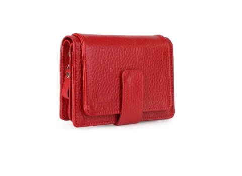 خرید انواع کیف پول چرم قرمز + قیمت