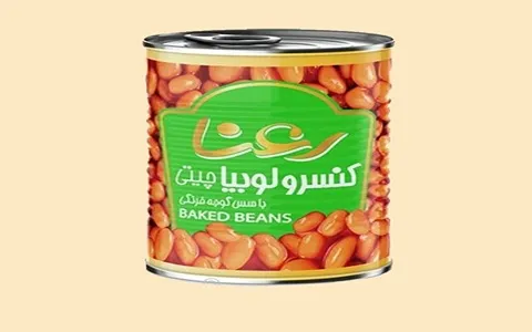 کنسرو لوبیا چیتی رعنا؛ قوطی فلزی فیبر آهن Rana