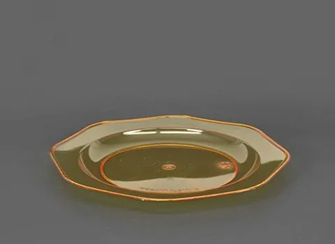 بشقاب یکبار مصرف کریستالی؛ بزرگ کوچک متوسط 3 رنگ بتفش نارنجی سبز