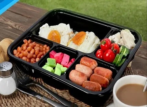 ظروف یکبار مصرف صبحانه؛ قابل بازیافت 2 رنگ سفید مشکی