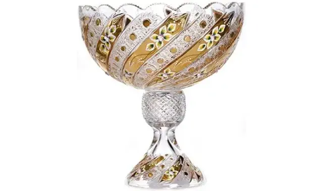 خرید عمده ظروف کریستال طلا کوب با بهترین شرایط