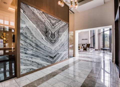 سنگ مرمریت لته ترکیه؛ بافت متراکم 2 رنگ کرم روشن تیره Turkey