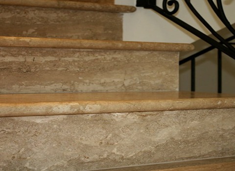 سنگ تراورتن کف پله؛ وزن کم قرمز سفید Travertine floor stone