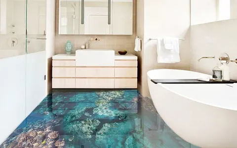 کاشی سه بعدی دستشویی؛ دیوارپوش کفپوش ابعاد (60*60 80*80) مقاوم