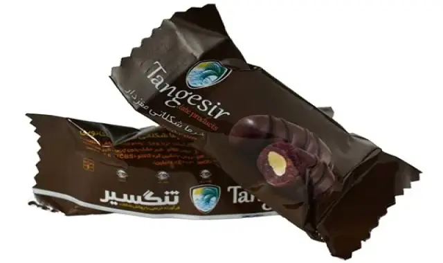 خرما شکلاتی مغزدار تنگسیر؛ بادام گردو حاوی آنتی اکسیدان (29*8*21 سانتی متر) 500 گرمی