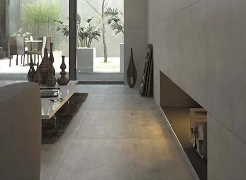 سرامیک پرسلان طرح بتن؛ براق شفاف ضد خش مناسب راهرو راه پله