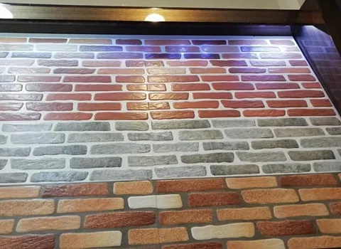 کاشی نما طرح آجر؛ روبین 3 رنگ سفید کرمی مشکی قابل شستشو