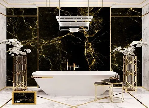 سرامیک طرح گرانیت مشکی طلایی؛ بادوام ضدآب سایزبندی مختلف Granite
