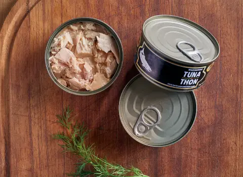 کنسرو ماهی صادراتی (تن) درمان بیماری قلبی پوستی حاوی املاح ویتامین