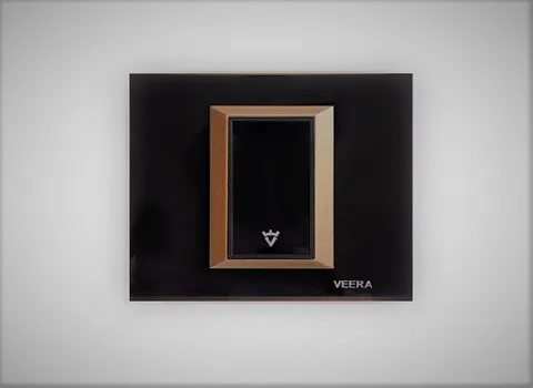 کلید و پریز ویرا؛ تک دو سه خانه 3 رنگ (سفید مشکی طلایی)