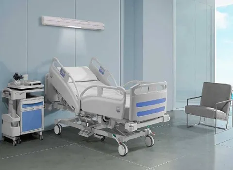 تخت بیمارستانی ایرانی؛ آهن ابر فوم پلاستیکی چرخدار BED