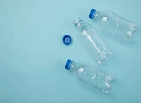 بطری آب معدنی جدید (پت) شفاف گرد 2 رنگ سبز آبی Plastic